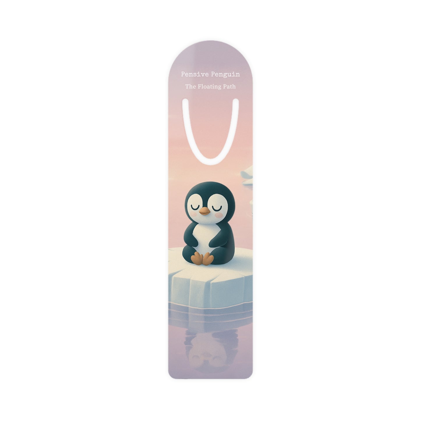 Pensive Penguin: The Floating Path Bookmark, Whimsical Reading Accessory, Gift for Book Lovers, Student Supplies, Novelty Bookmarker
