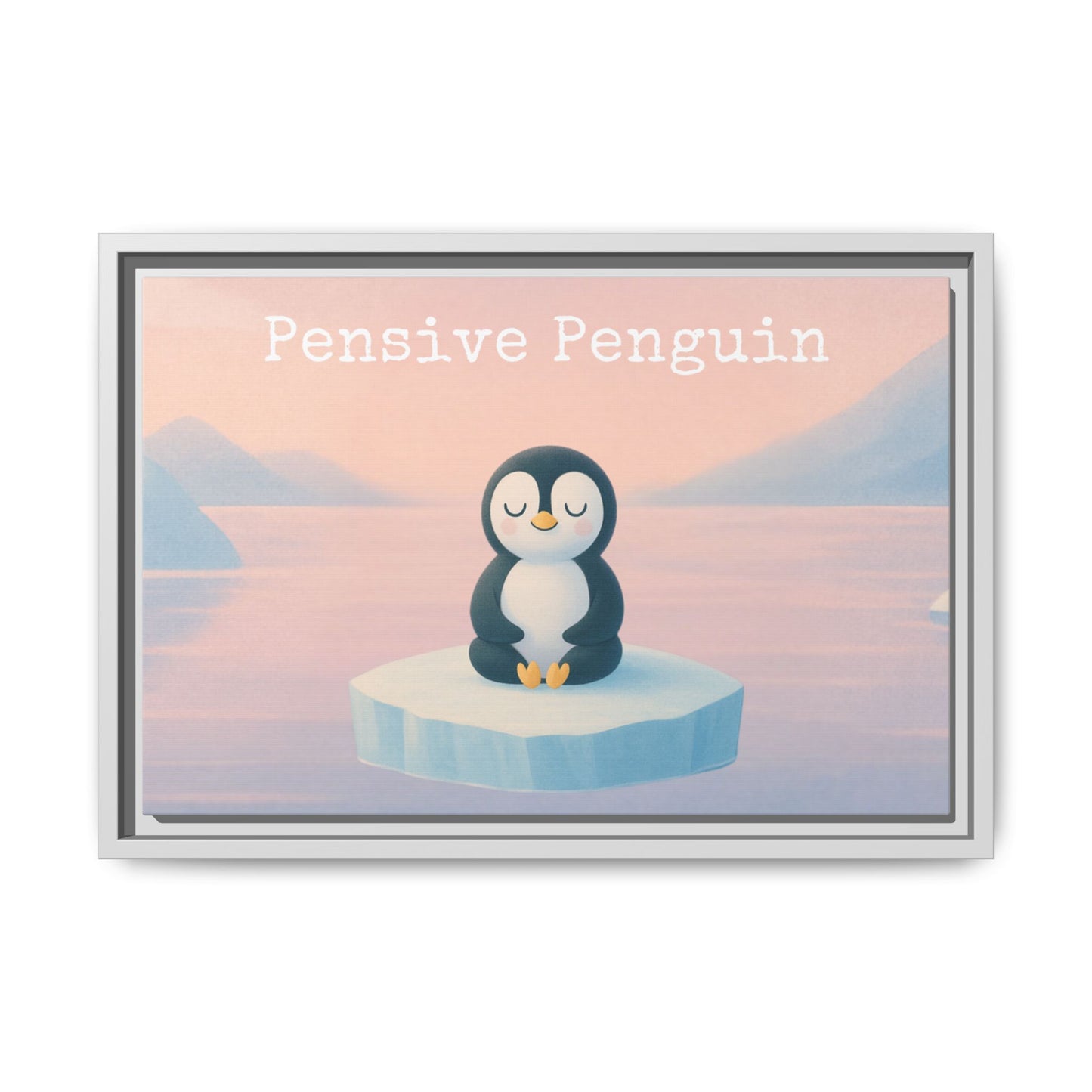 Pensive Penguin Framed Wall Art - Mindful Home Decor
