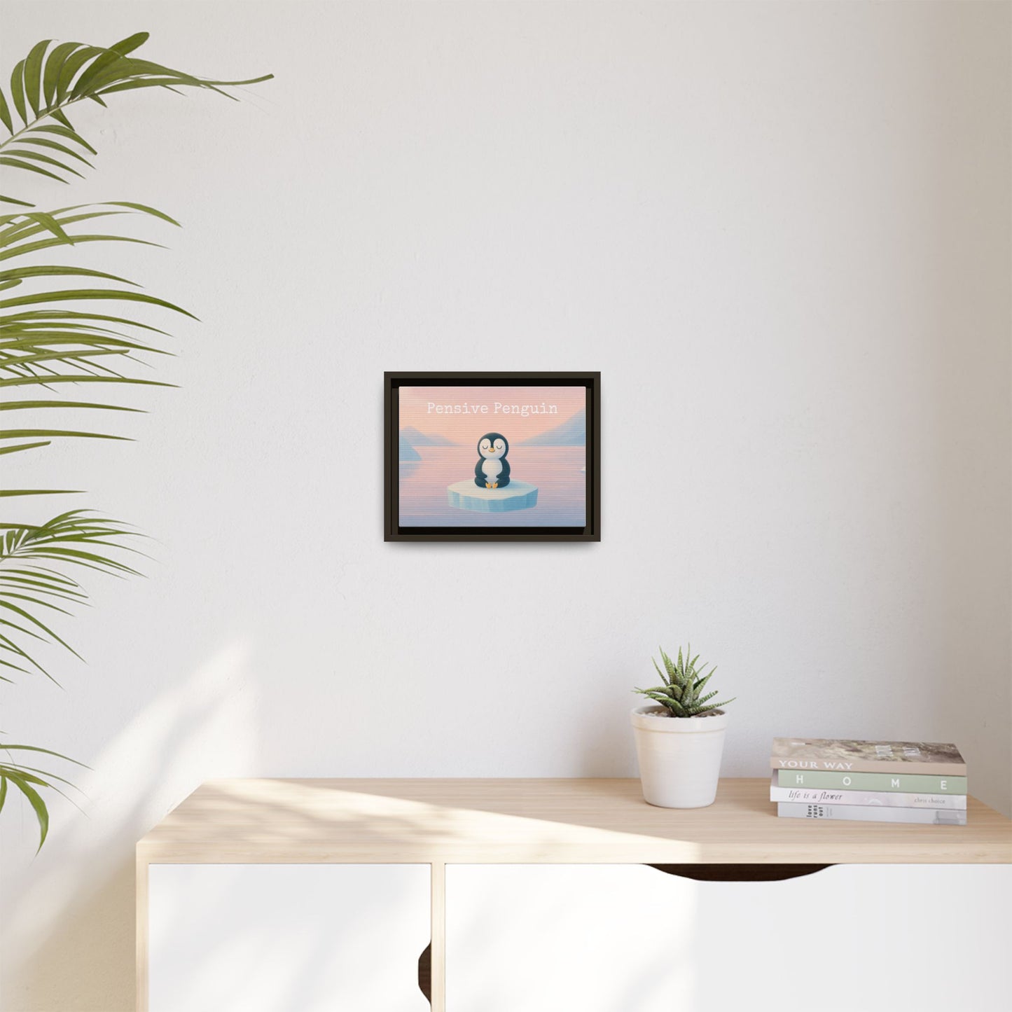 Pensive Penguin Framed Wall Art - Mindful Home Decor