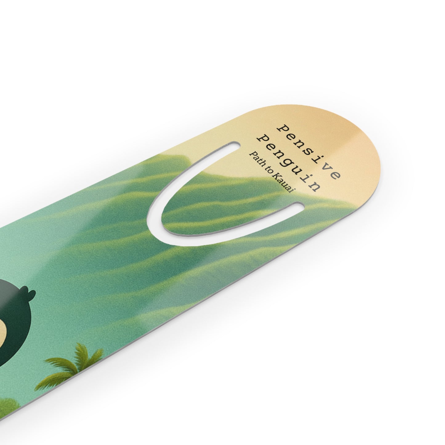 Pensive Penguin: Path to Kauai Bookmark, Cute Animal Markers for Book Lovers, Reading Accessories