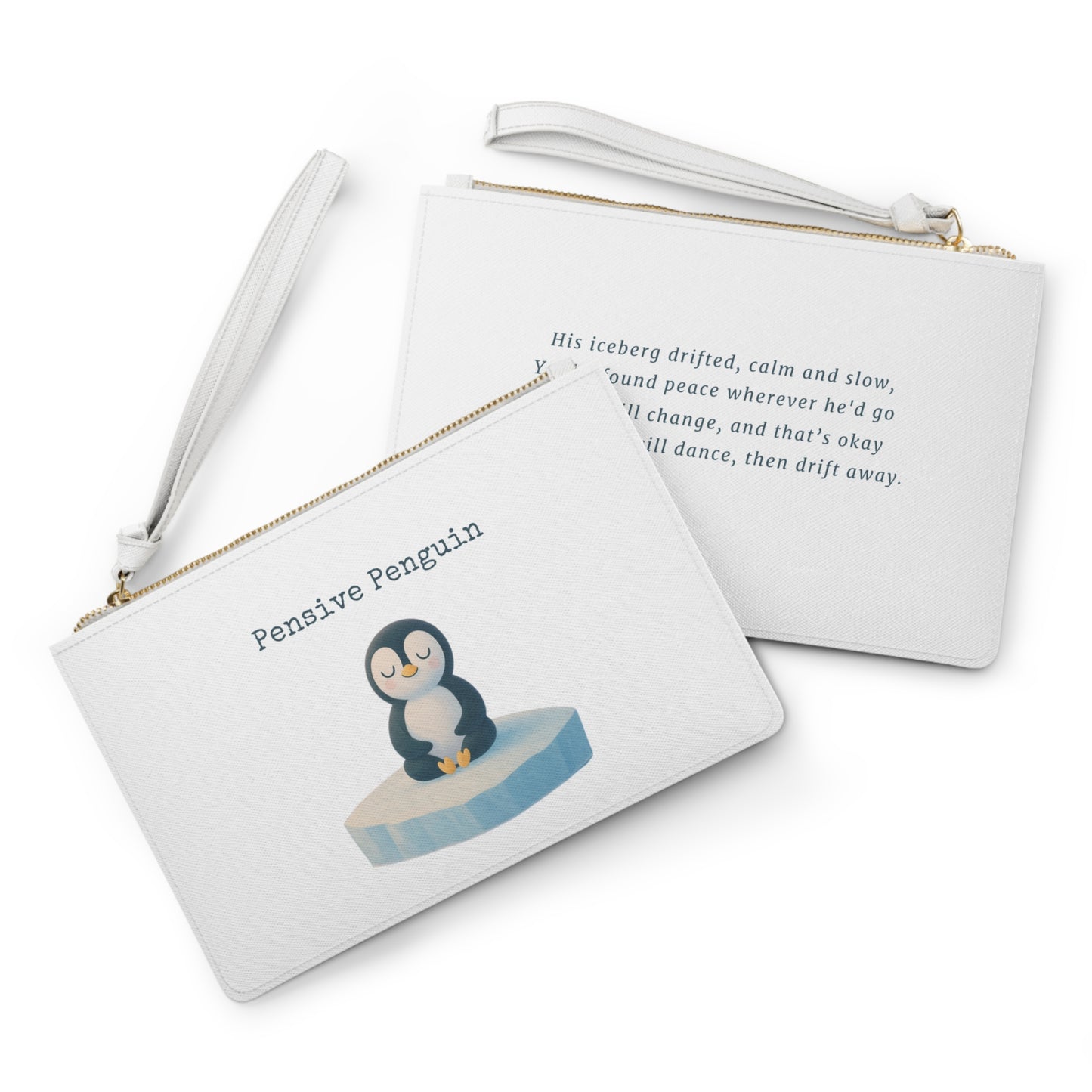 Pensive Penguin Clutch Bag: Fashion Statement, Eco-Friendly, Mindful Living