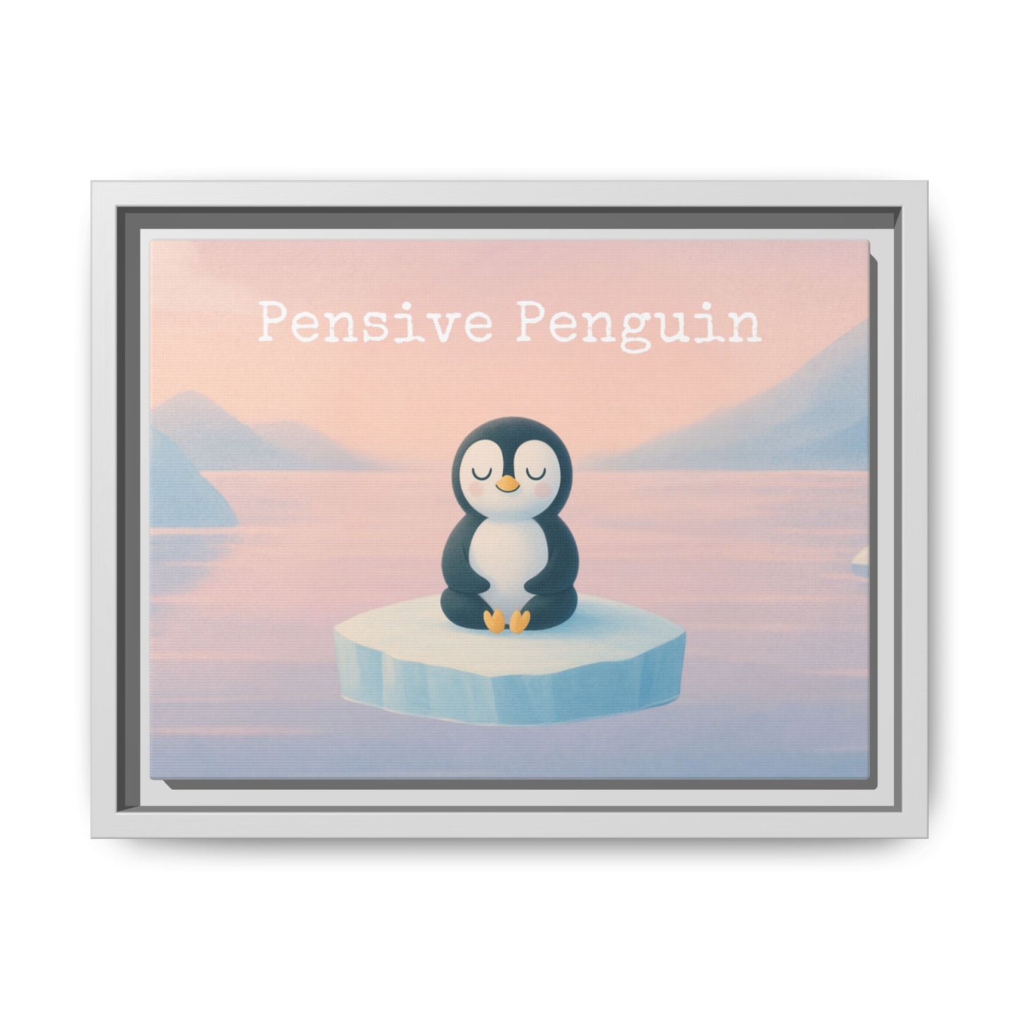 Pensive Penguin Framed Wall Art - Mindful Home Decor