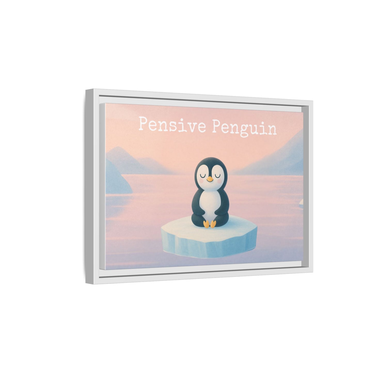 Pensive Penguin Framed Wall Art - Mindful Home Decor