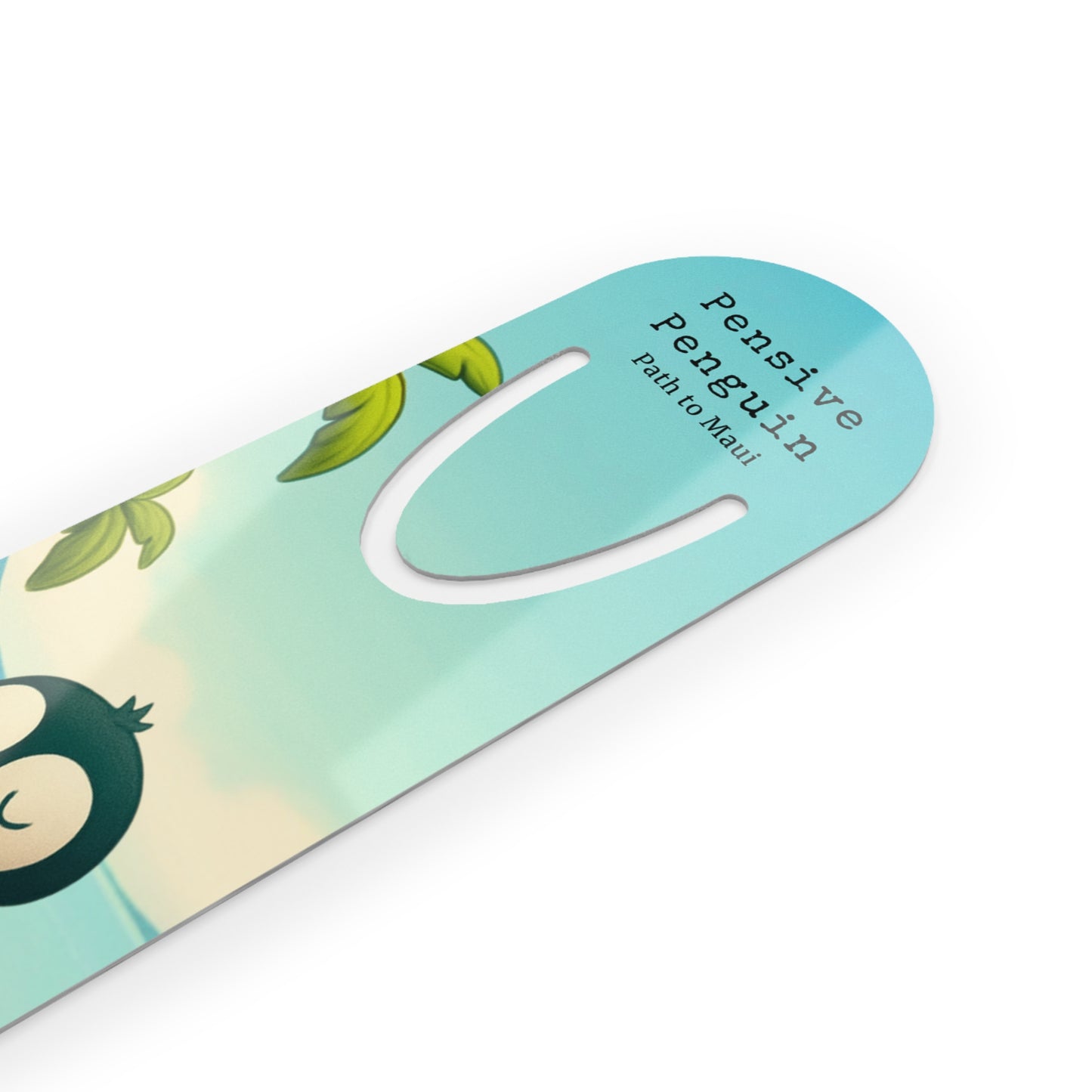Pensive Penguin: Path to Maui Bookmark - Cute Penguin Design, Reading Gift, Literary Accessory, Book Lover Gift, Unique Book Mark