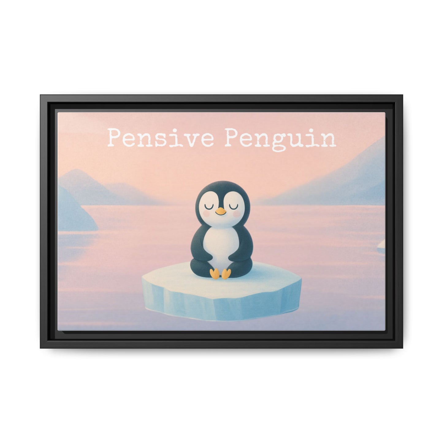 Pensive Penguin Framed Wall Art - Mindful Home Decor