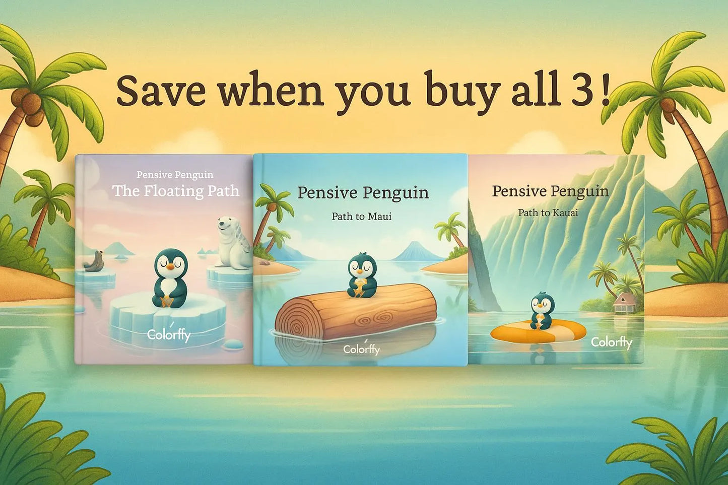 Pensive Penguin 3 Book Bundle: The Floating Path, Path to Maui, Path to Kauai
