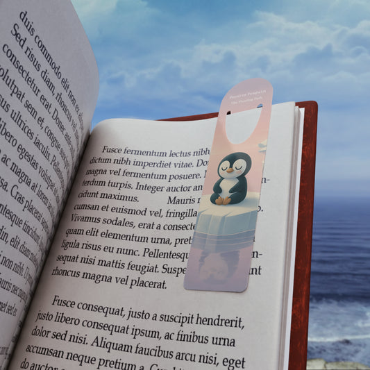 Pensive Penguin: The Floating Path Bookmark, Whimsical Reading Accessory, Gift for Book Lovers, Student Supplies, Novelty Bookmarker