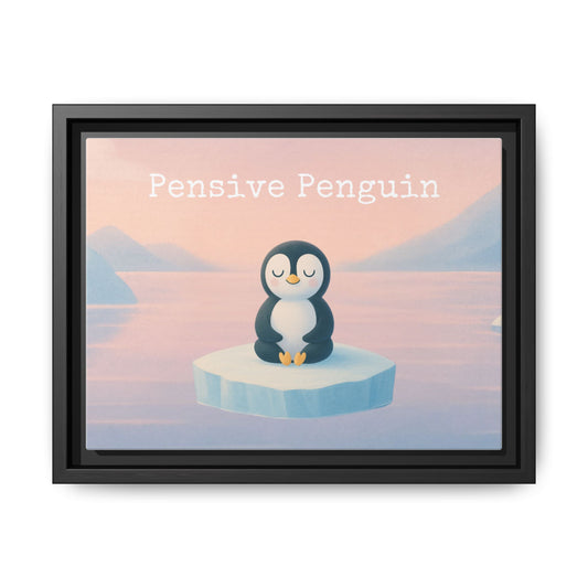Pensive Penguin Framed Wall Art - Mindful Home Decor