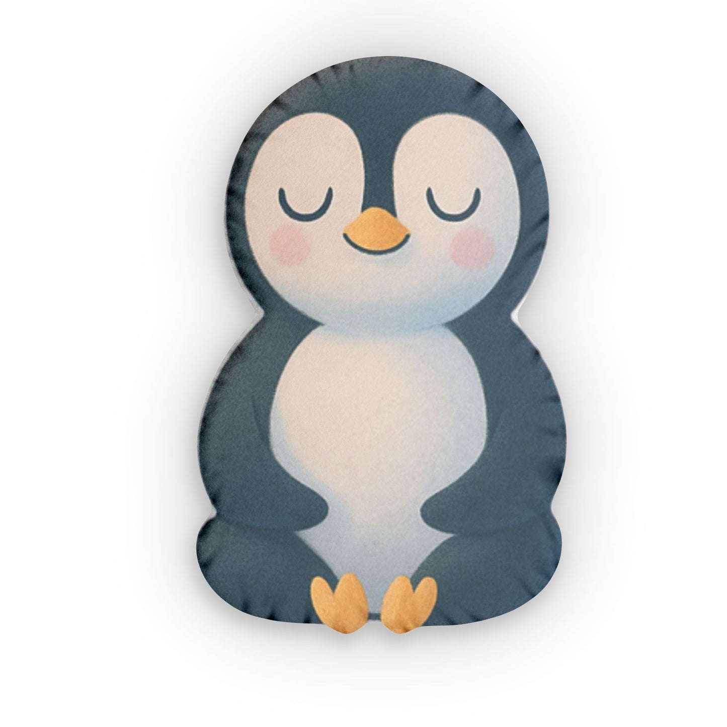 Pensive Penguin Shaped Pillow – Soft & Snuggly Mindfulness Friend