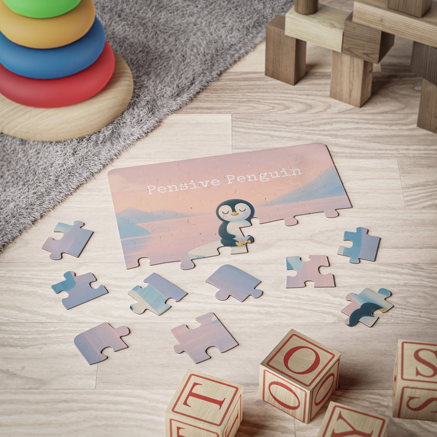 Pensive Penguin Kids' Puzzle - Fun Activity, Child Development Toy, Gift for Little Ones, Family Game Night