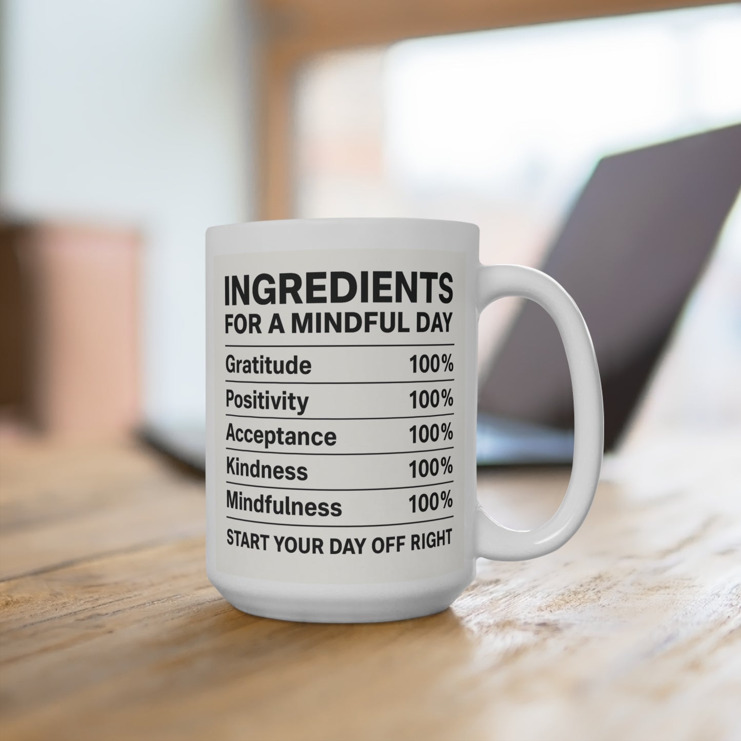 Pensive Penguin Mindful Day Mug