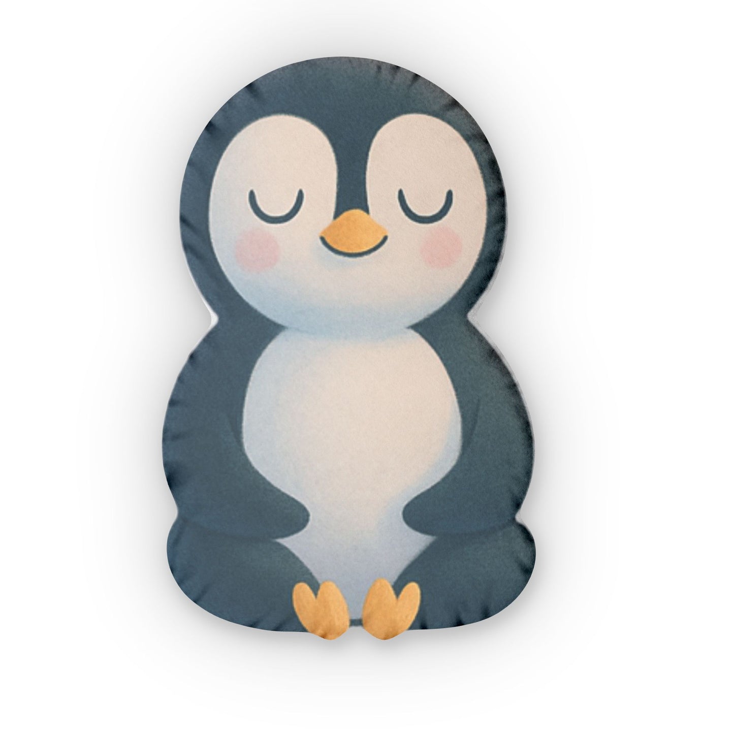 Pensive Penguin Shaped Pillow – Soft & Snuggly Mindfulness Friend
