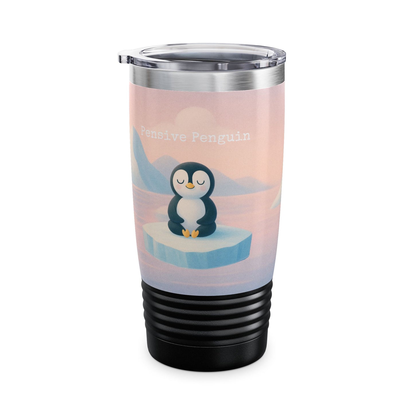Pensive Penguin Tumbler, 20oz | Travel Mug, Coffee Cup