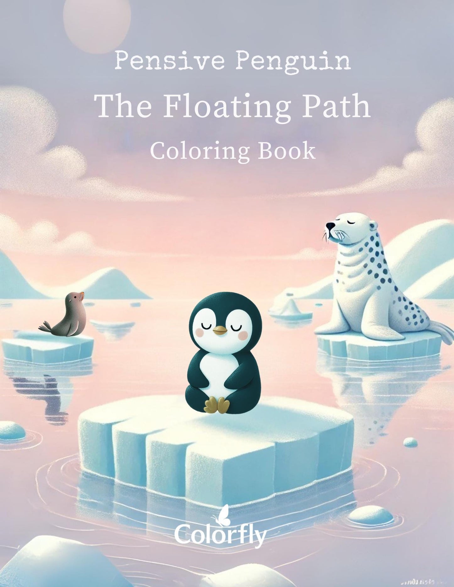 Pensive Penguin: The Floating Path, Coloring Book for Kids